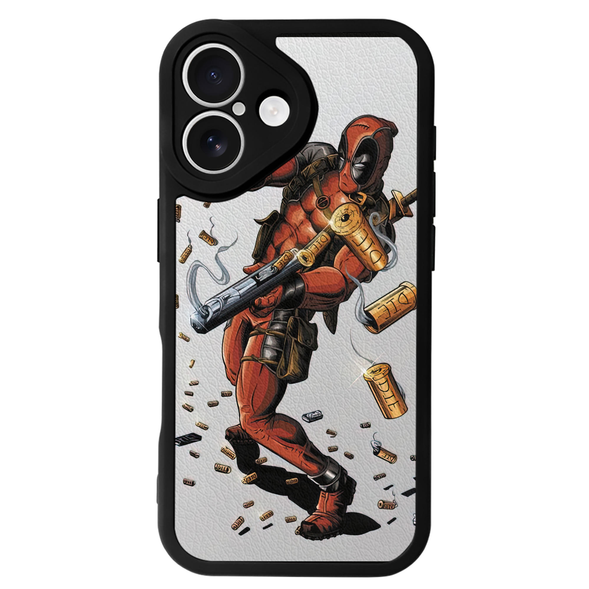 （画像用） Deadpool デッドプール 【iPhone 16シリーズ対応】シリコンスマホケース（レザー調） 材質：シリコン